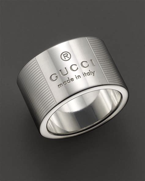 gucci red and green striped ring|Gucci silver band ring.